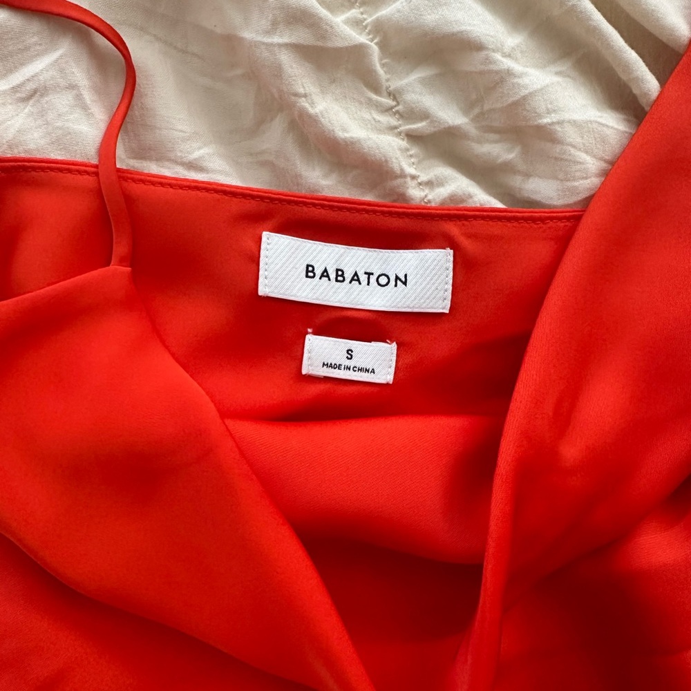 NWT Aritzia Babaton Cowl Neck Tank Top in Red - Picture 2 of 3